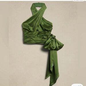 Banana Republic Vibrant Green Silk Top